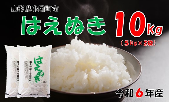 山形県小国町産 はえぬき10kg（5kg×2袋）