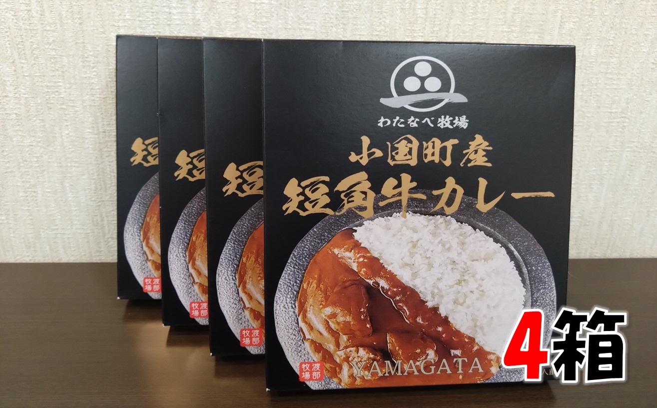 小国短角牛カレー（1人前×4箱）