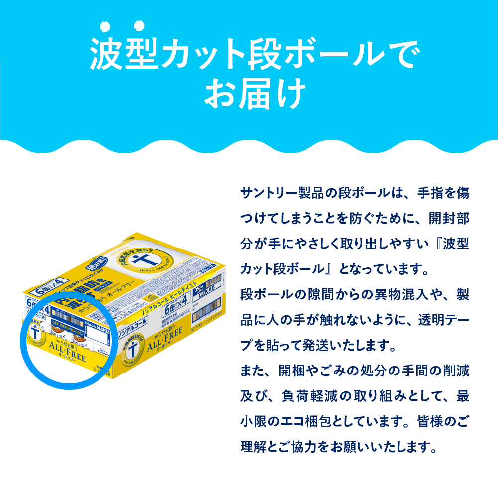 【2ヵ月定期便】サントリー　からだを想う オールフリー　350ml×24本 2ヶ月コース(計2箱) 群馬県 千代田町