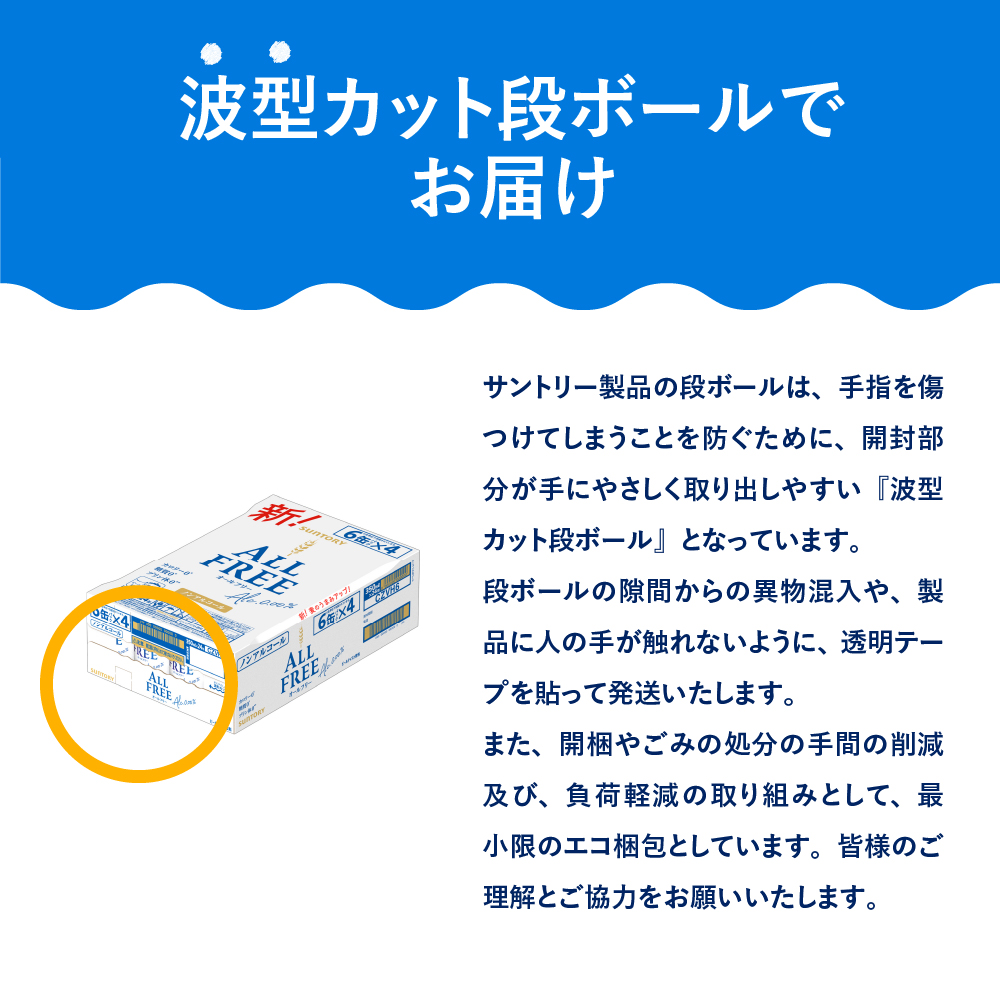 【2ヵ月定期便】サントリー　オールフリー　350ml×24本 2ヶ月コース(計2箱) 群馬県 千代田町