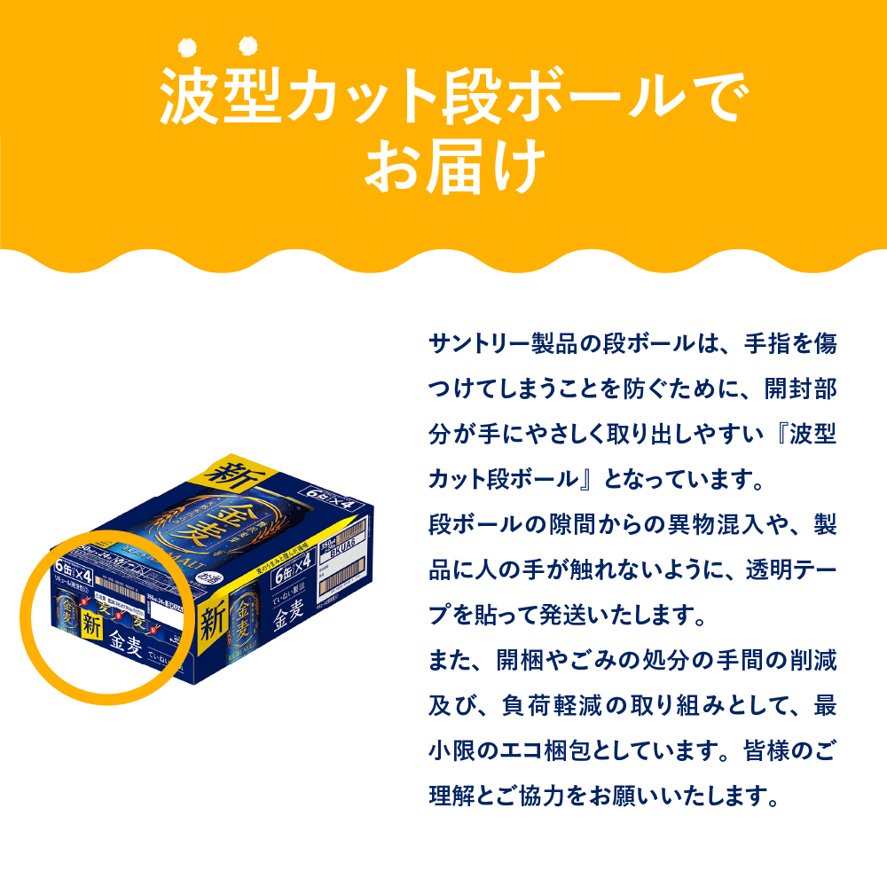 【3ヵ月定期便】サントリー　金麦　350ml×24本 3ヶ月コース(計3箱) 群馬県 千代田町