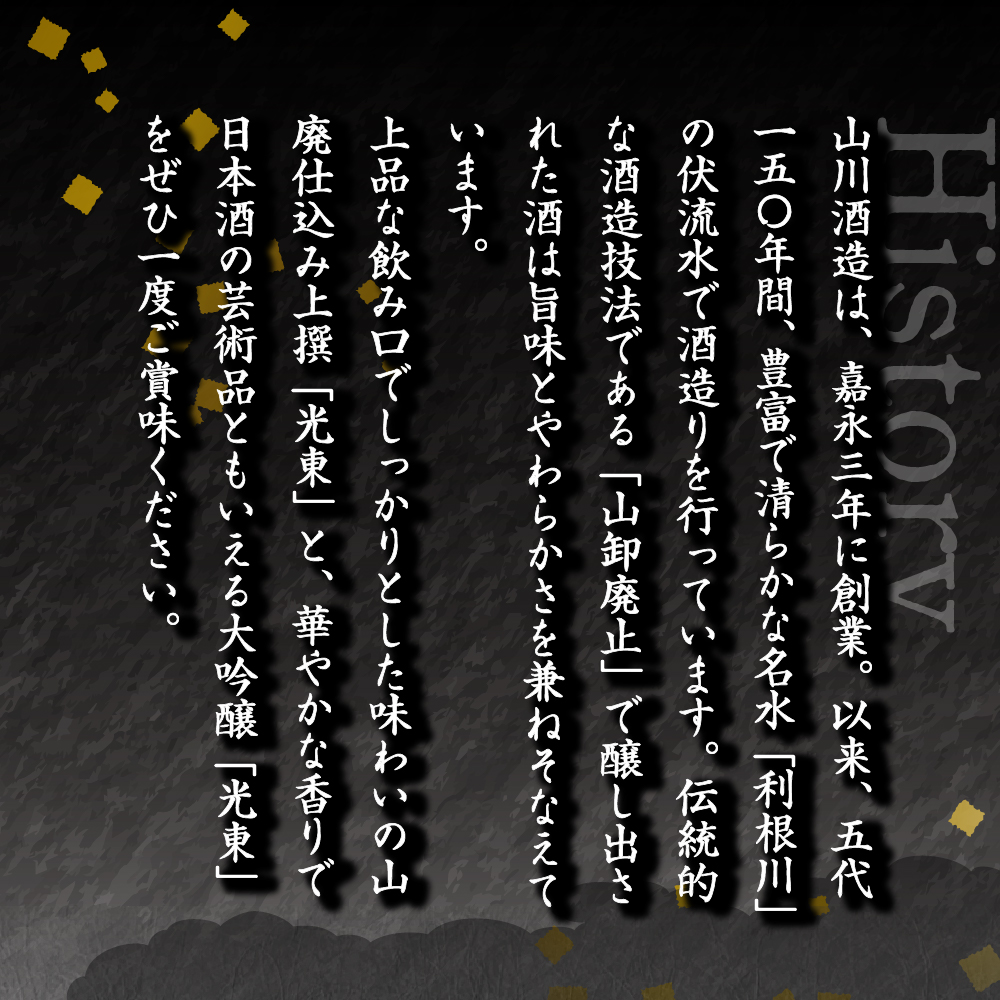 日本酒 大吟醸 清酒 【光東】 地酒 セット 群馬県 千代田町 ＜山川酒造＞