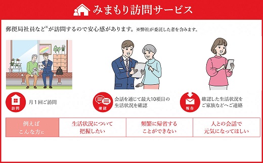 郵便局のみまもりサービス「みまもり訪問サービス(3か月)」 / 故郷 親 見守り 安否確認