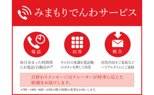 郵便局のみまもりサービス「みまもりでんわサービス(3か月)【携帯電話コース】」 / 故郷 親 見守り 安否確認