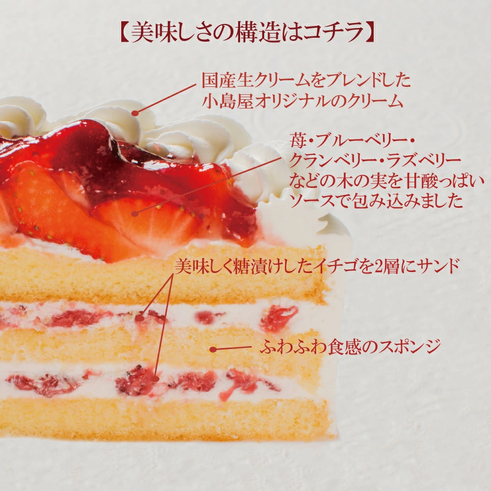 苺と木の実のショートケーキ４号