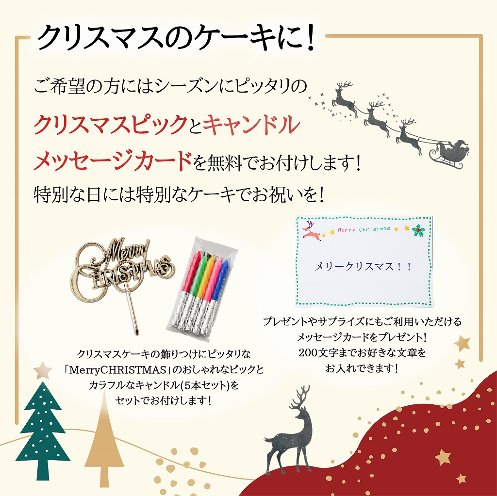 【エニシダ】低糖質 クリスマスケーキ 糖質73％カット フルーツ彩りチーズケーキ(キャンドル・Xmasプレート付)