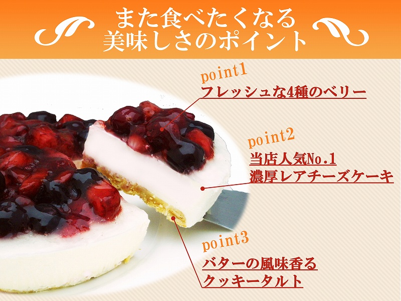 【エニシダ】クリスマスケーキ ４種のベリーチーズケーキ(キャンドル・Xmasプレート付)