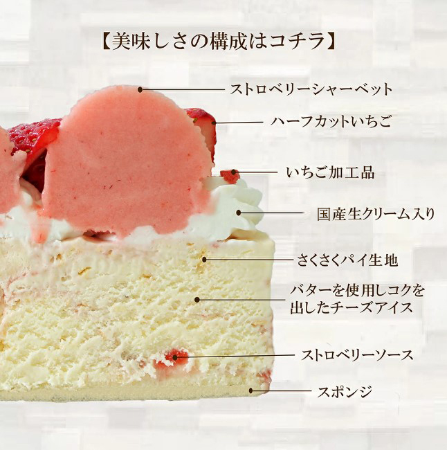 アイスケーキ ストロベリーチーズパイ４号