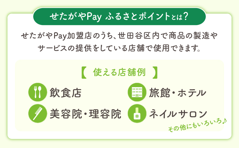 せたがやPay ふるさとポイント6,000pt（1pt＝1円）