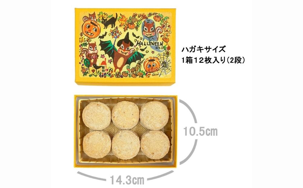 [西光亭]ハロウィン柄 チョコくるみのクッキー＆ヘーゼルナッツクッキー（各1個／お渡し用のお手提げ袋2袋付）