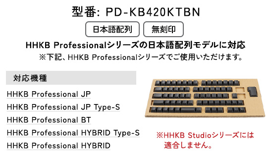 HHKB キートップセット（墨）日本語配列／無刻印 ※着日指定不可