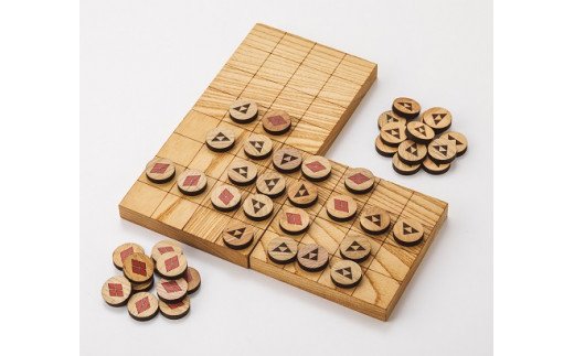 「MORI NO REVERSI」津久井城合戦ゲーム　広葉樹（無塗装）| リバーシ 間伐材 森を育てる 地域の歴史 頭脳戦