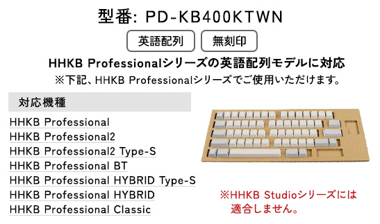 HHKB キートップセット（白）英語配列／無刻印 ※着日指定不可