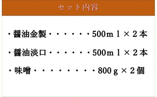 テンヤ 醤油（金製・淡口）・味噌 お手頃セット 1035001 醤油 しょうゆ みそ 淡口醤油 米味噌 米みそ