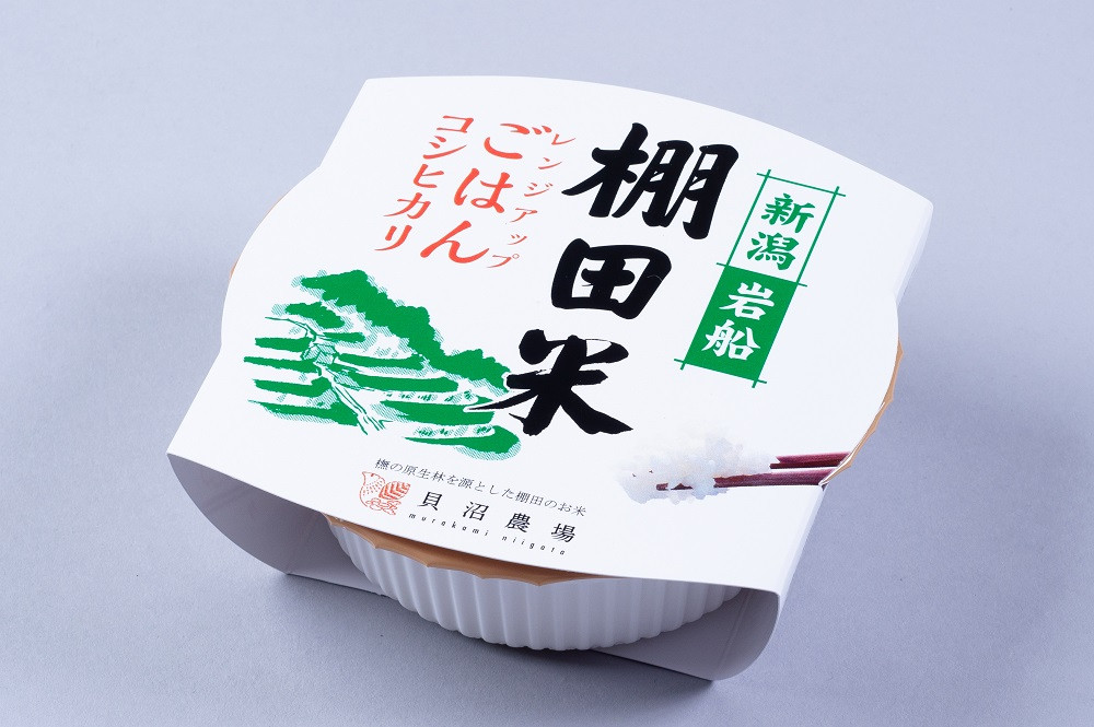 【令和6年産米】【定期便：4ヶ月連続でお届け】新潟県岩船産 棚田米コシヒカリのパックごはん(150g×12個)×4ヶ月 1067022