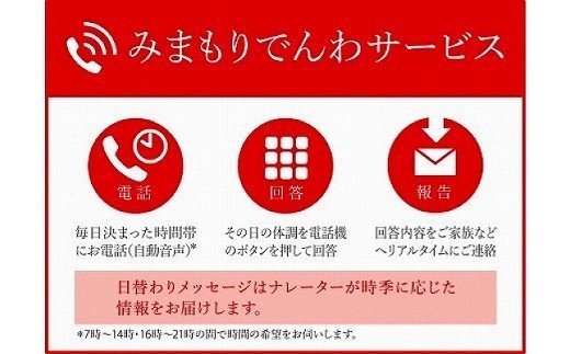 郵便局のみまもりサービス「みまもりでんわサービス」（固定電話、6カ月間）022002