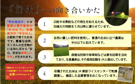 010013. 令和６年産【特別栽培米コシヒカリ】蛍米精米5kg 