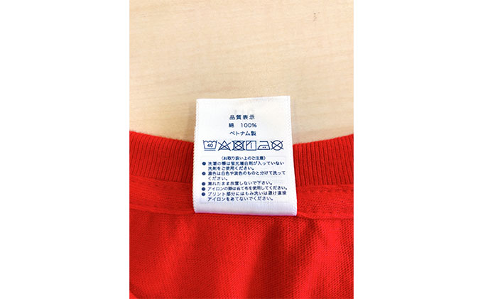 レインボー戦隊　五湖レンジャー　赤色子供用Tシャツ（恐竜王国福井とのコラボ）