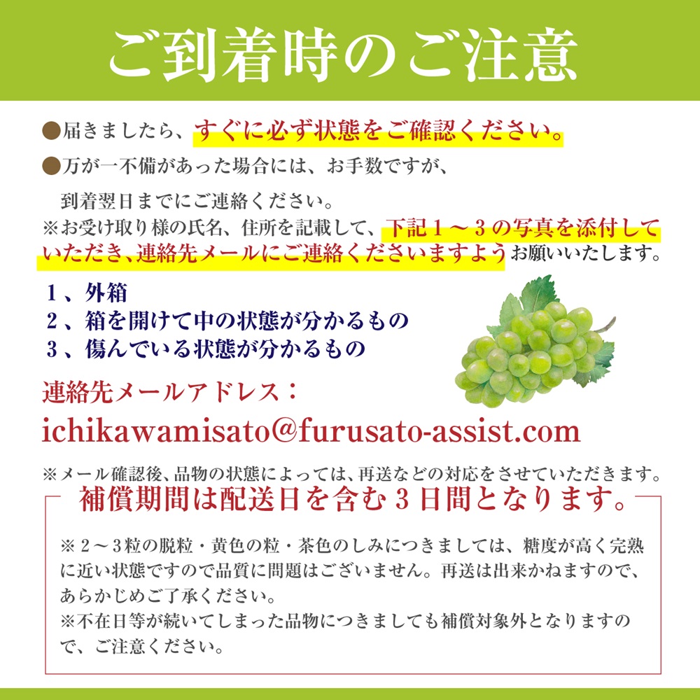 【先行予約】山梨県産シャインマスカット　2kg箱 【2025年9月中旬から発送】 ないとうぶどうファーム[5839-1222]