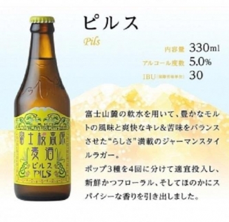 【富士河口湖地ビール】富士桜高原麦酒（ピルス8本セット）