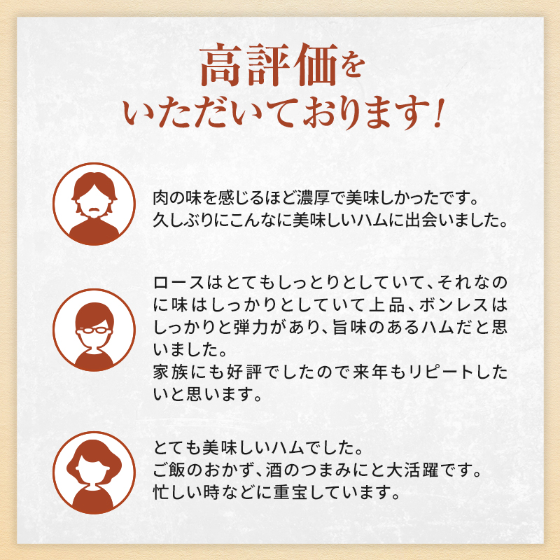 爽やか信州軽井沢 熟成 セット C 詰め合わせ / 熟成 ロースハム 360g 熟成 ボンレスハム 300g 熟成 ベーコン 250g 信州ハム