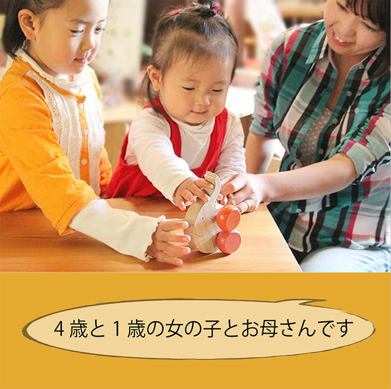 木のおもちゃ『はなたれ子象 』≪玩具 オモチャ トイ ベビー 知育 象 ぞう ゾウ 動物 木製 キッズ プレゼント ギフト おうち時間 室内 子ども 子供 児童 手押し車 くるま≫