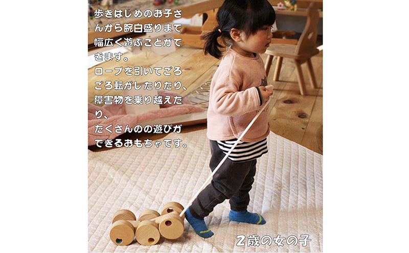 木のおもちゃ/六輪車（オープンタイプ）プルトーイ 引き車 赤ちゃん おもちゃ 木のおもちゃ 車 日本製 プレゼント ギフト 出産祝い おすすめ 木製