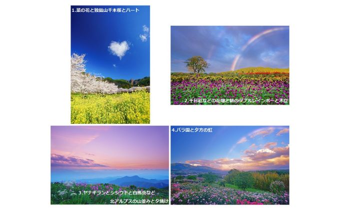 信州上田癒しの風景　写真家岡田光司　W4切サイズ額付きオリジナルプリント