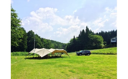 【ふるさと納税先着5組限定】長野県信濃町『やすらぎの森オートキャンプ場』2人泊分デジタルチケット ｜ ファミリーでもカップルでもソロキャンプでも。野尻湖からすぐ、妙高山を望む絶景キャンプ場