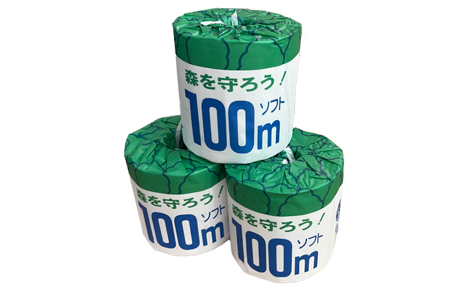 トイレットペーパー100ｍ森を守ろう　60ロール入