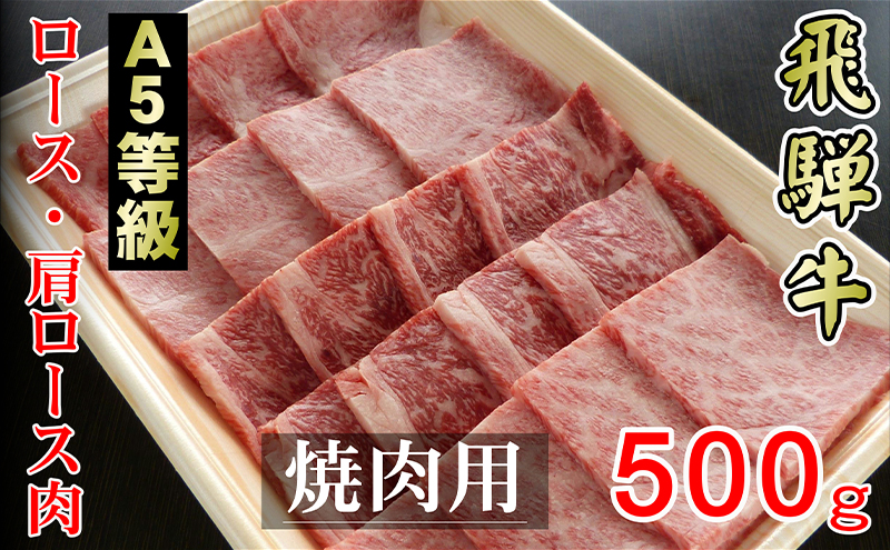 牛肉 飛騨牛 焼き肉 セット ロース 又は 肩ロース 500g 黒毛和牛 Ａ5 美味しい お肉 牛 肉 和牛 焼肉 BBQ バーベキュー 【岐阜県輪之内町】