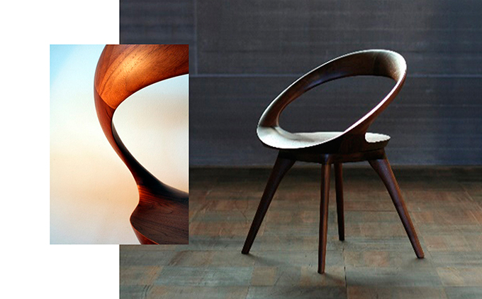 起立木工ANELLO（アネロ）チェア ブラックチェリー/ウレタン塗装 椅子