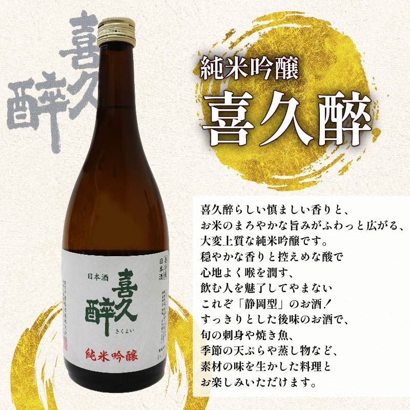 日本酒 志太平野 二蔵 純米吟醸 山田錦 選りすぐり セット 720ml 喜久醉 ＆ 初亀 名酒 酒 お酒 地酒 静岡県 藤枝市 [PT0214-000003]