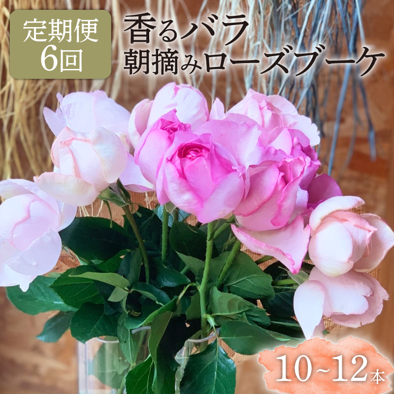 [6ヶ月定期便] バラ 花束 ブーケ 朝摘み 3種類 薔薇 花 ばら パフューム ローズ 生花 ギフト プレゼント 祝い 定期便 母の日 卒業式 贈り物 贈答 記念日 香り 静岡県 藤枝市