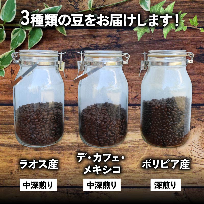 コーヒー 豆 飲み比べセット 100g×4袋 計400g  中深煎り 深煎り  コーヒー 珈琲 豆 自家焙煎 ドリップ ブレンド 香り コク おいしい カフェインレス 中 深煎り 新鮮 静岡県 藤枝市