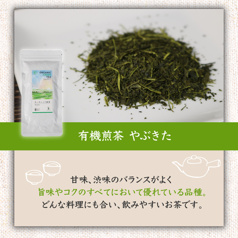 煎茶 茶葉 深蒸し茶 計 200g オーガニック やぶきた ふじかおり 2種 飲み比べ 有機 緑茶 お茶 茶 国産 静岡県産 静岡産 飯塚園 静岡県 藤枝市