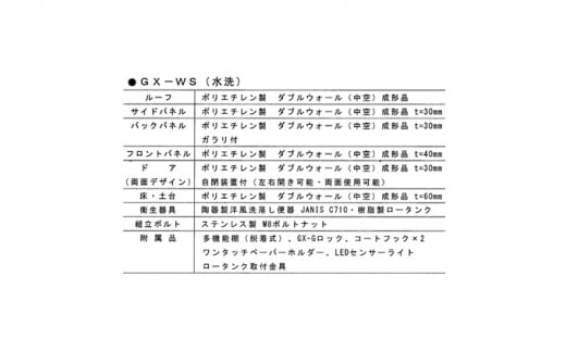 日野興業 仮設トイレ GX-WS 水洗式 陶器製 洋式便器