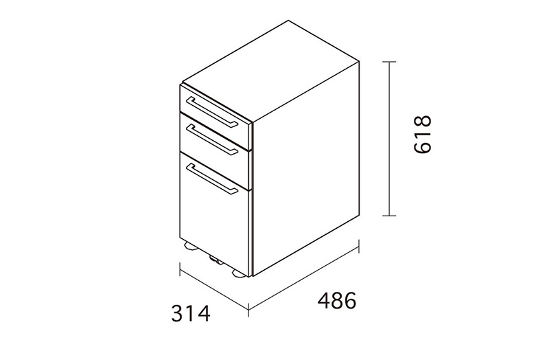 Holis ムーブユニット DD-HF190/NW バルバーニ 国産 家具 木製 収納 引出 勉強 書斎 鍵 シンプル デザイン 静岡 袋井市