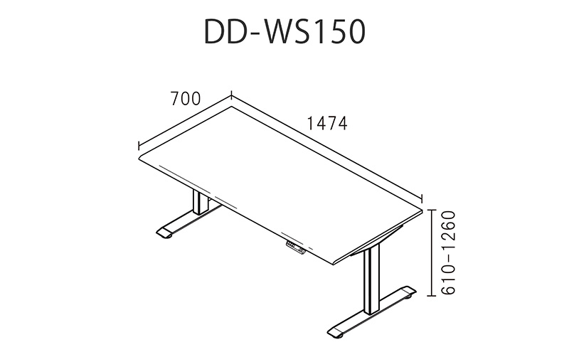 WORKSTUDIO 電動昇降デスク  DD-WS150WNB バルバーニ リモートワーク 在宅 テレワーク パソコンデスク 電動 昇降 OKIN ワークデスク 収納 書斎 静岡 袋井市