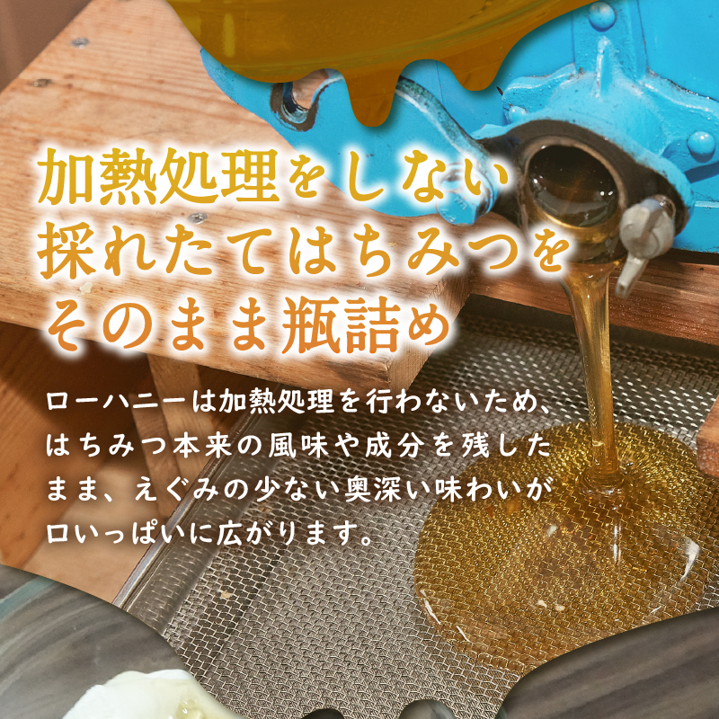 下田産ローハニー(生はちみつ)3本セット　定期便　6ヶ月　3回