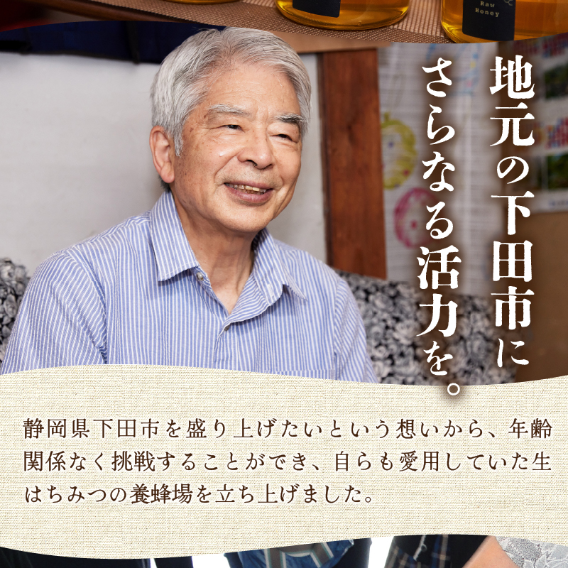 下田産ローハニー(生はちみつ)3本セット　定期便　6ヶ月　3回