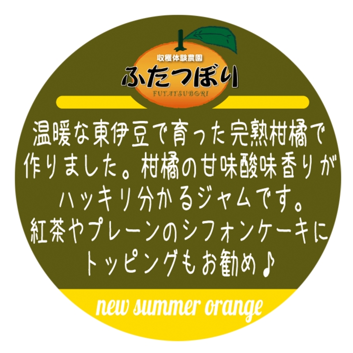 収穫体験農園ふたつぼり ニューサマージャム＆みかんジャム セット 600g 1286 ／ 東伊豆町