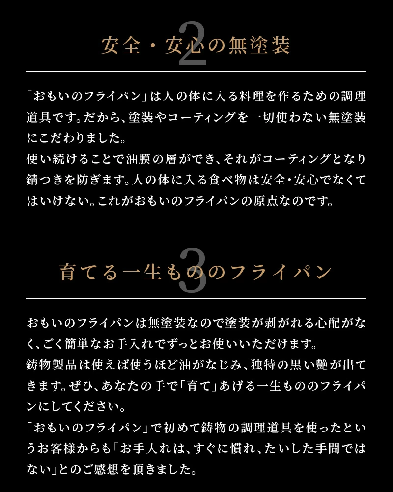 〈カンブリア宮殿で紹介されました！〉 おもいのフライパン26cm《頂ITADAKI》ガス・IH対応　H051-186