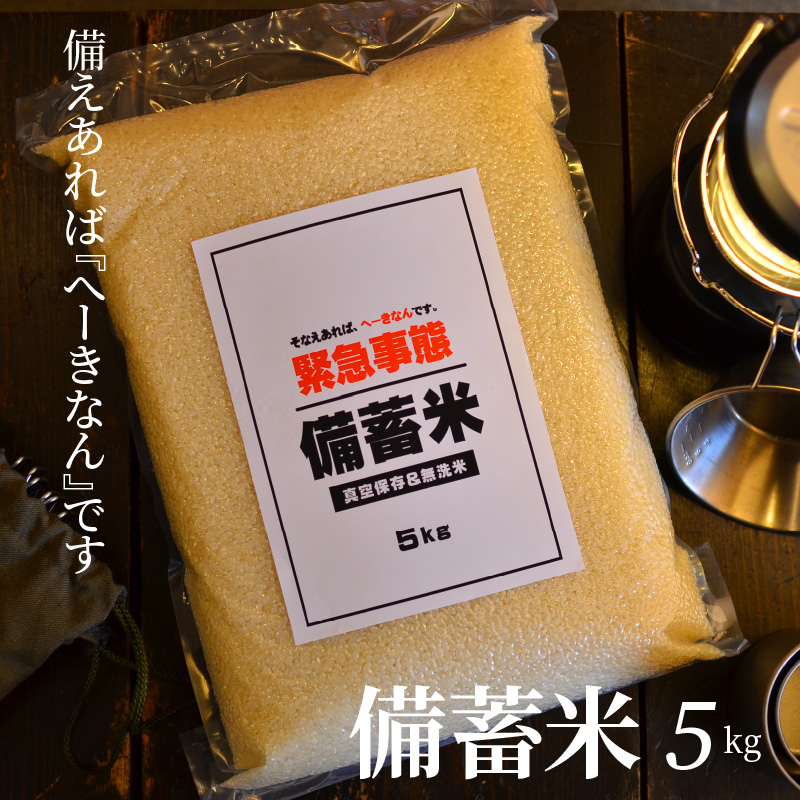 備えあれば“へーきなん”です 備蓄米 5kg 無洗米 真空パック 備蓄食 長期 食べられるお守り　H056-080