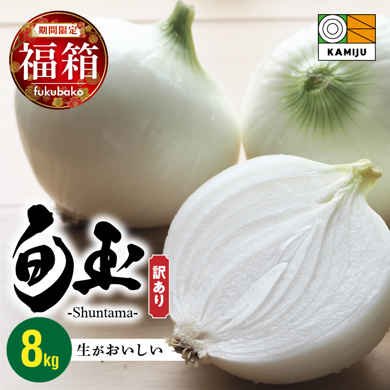 【福箱★2025】訳あり 新玉ねぎ 旬玉８kg 生がおいしい神重農産のブランド玉ねぎ H105-126