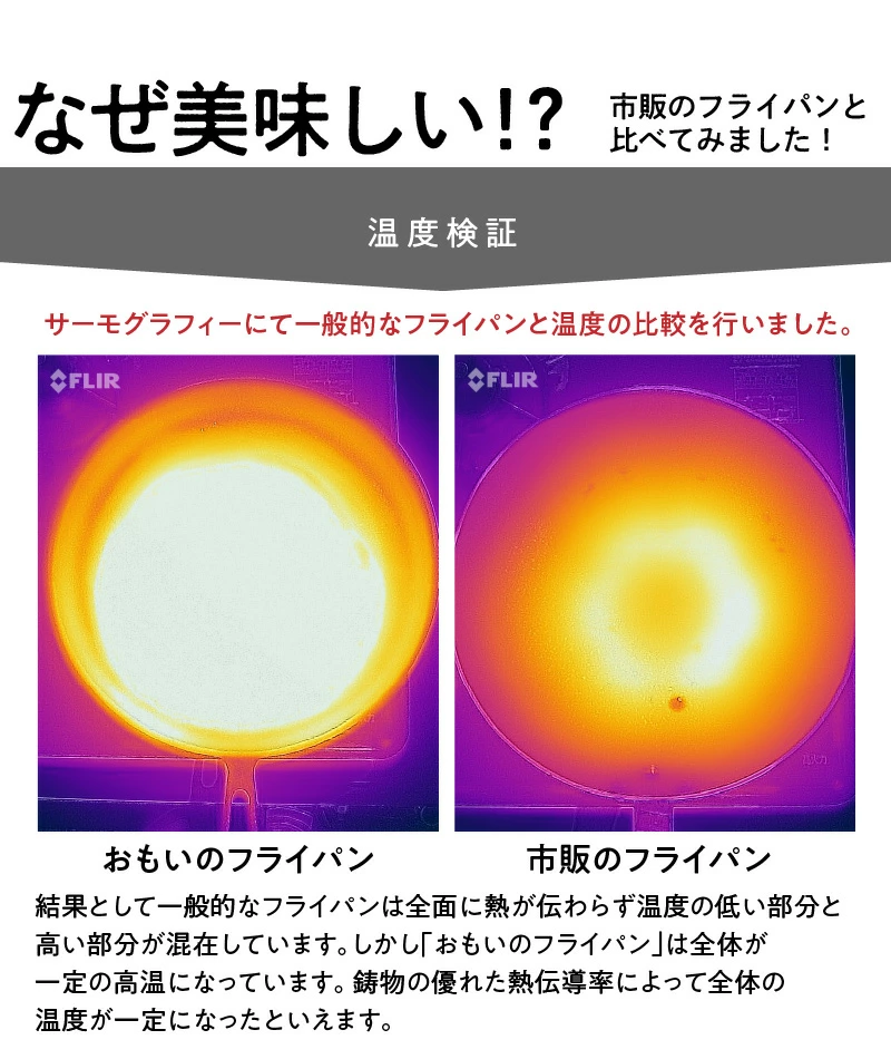 〈カンブリア宮殿で紹介されました！〉 おもいのフライパン　26cm　目指したのは世界で一番お肉がおいしく焼けるフライパン　H051-174