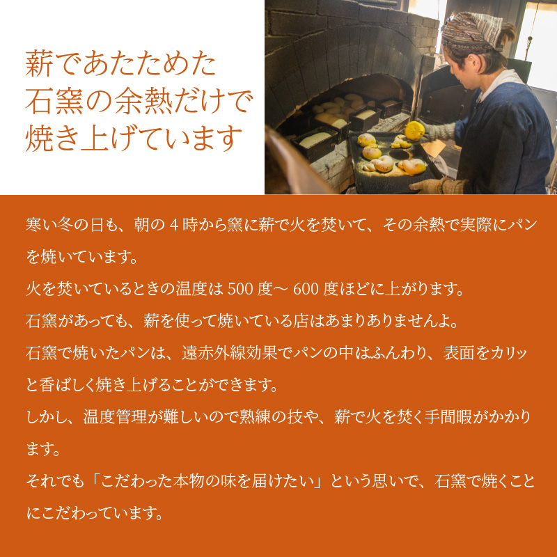 国産小麦・天然酵母　石窯焼きパンセット　5個　H069-019