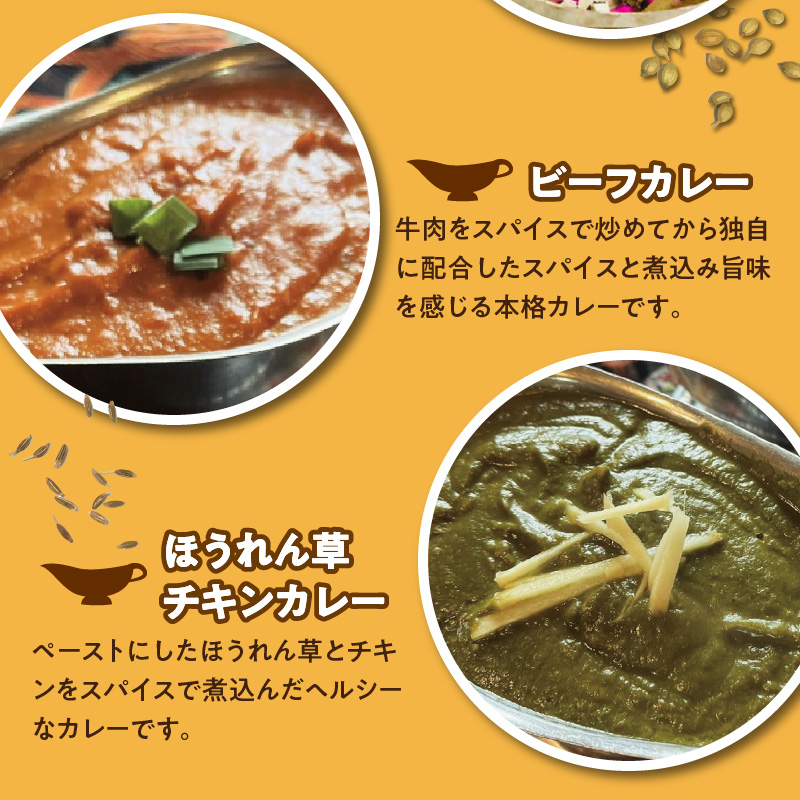 【レンジで簡単】チーズナン4種5枚＆カレー2種類 セット 本格スパイスカレー 食べ比べ おやつ H177-003