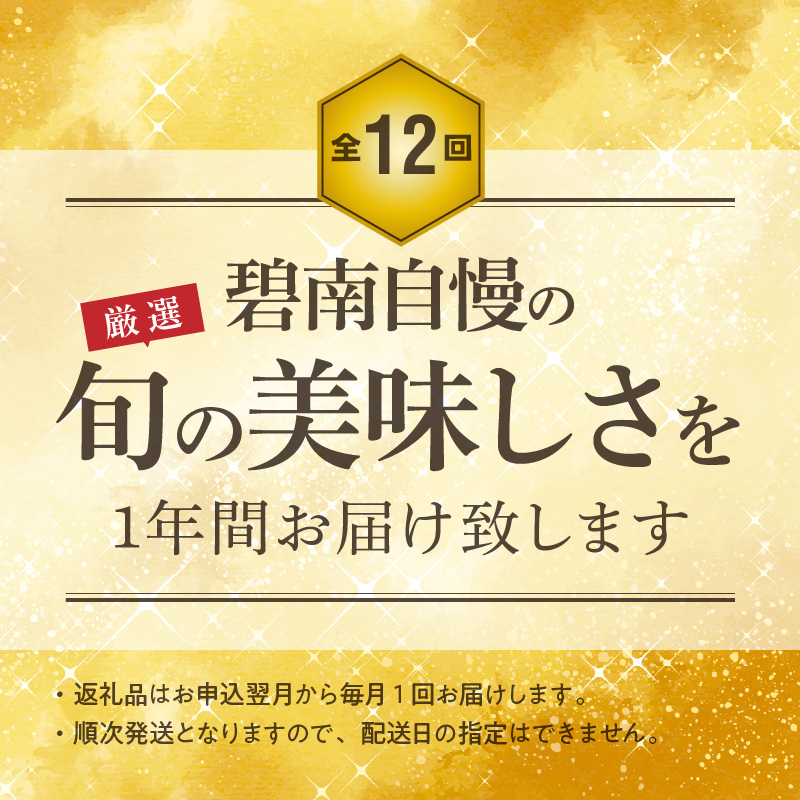 【全12回】厳選！季節を彩る旬のバラエティ定期便　H028-067