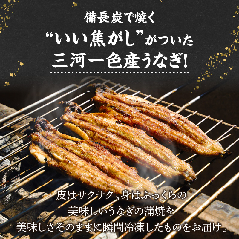 【備長炭で焼く“いい焦がし”】三河一色産うなぎの蒲焼2尾＆白焼1尾 鰻 ウナギ 蒲焼 白焼 たれ タレ 国産 備長炭 土用 丑の日 冷凍 三河一色産 H189-004